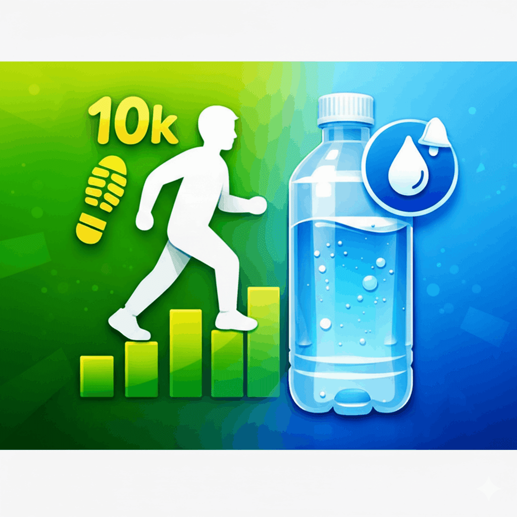 Step counter and Water intake