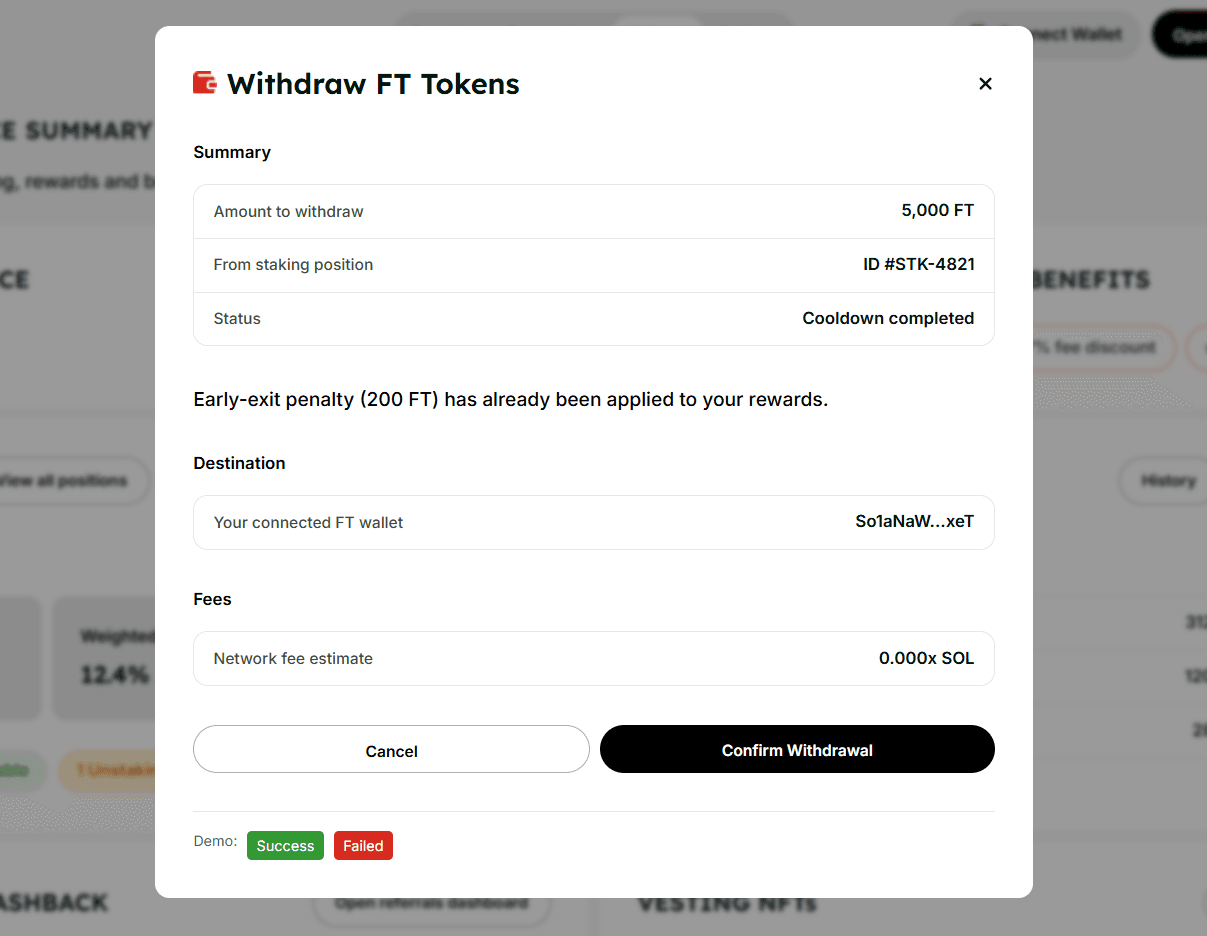 FinTrust ICO - A Solana-Powered Token Sale & Staking Platform screenshot 2