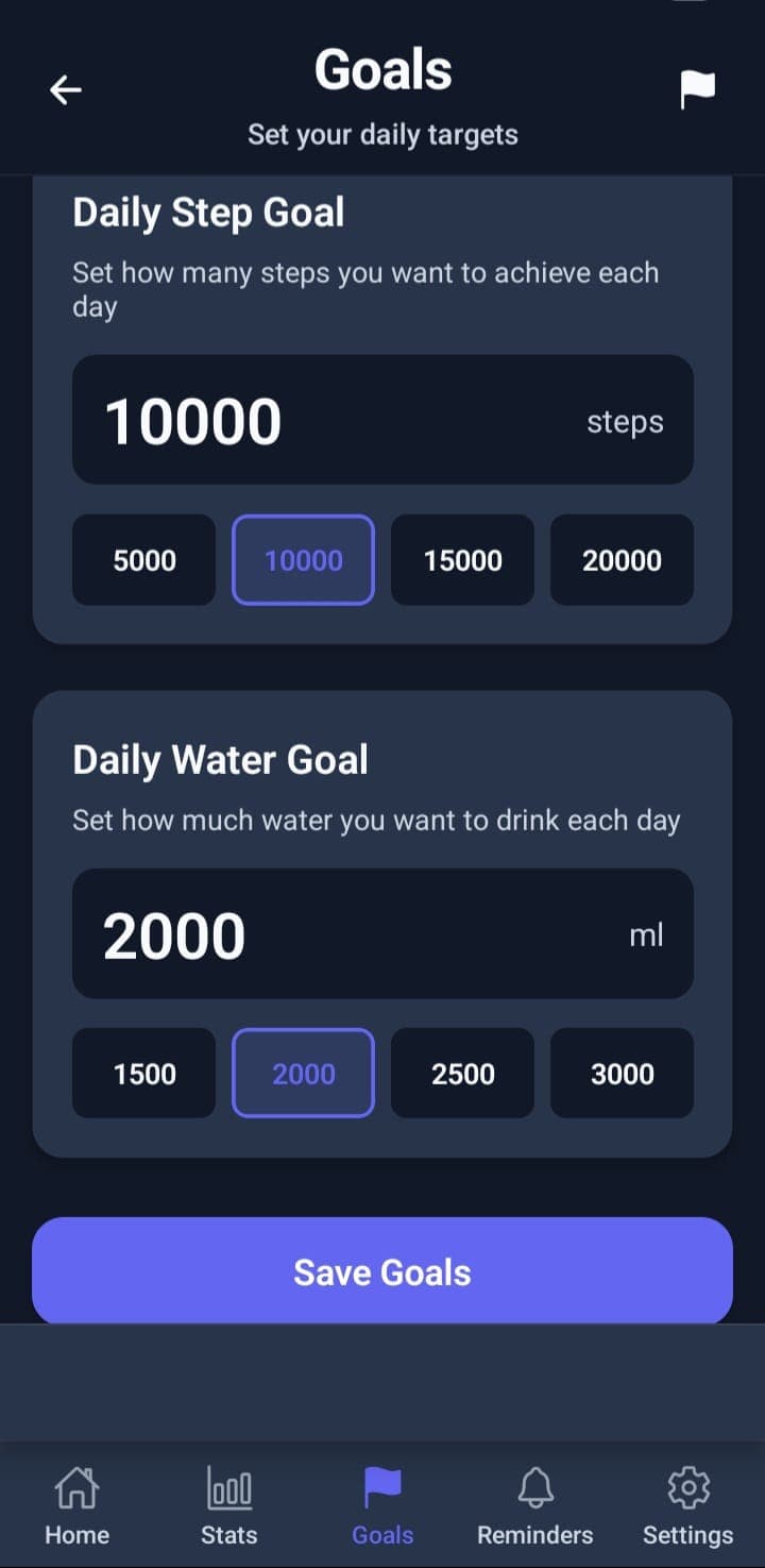 Step counter and Water intake screenshot 4